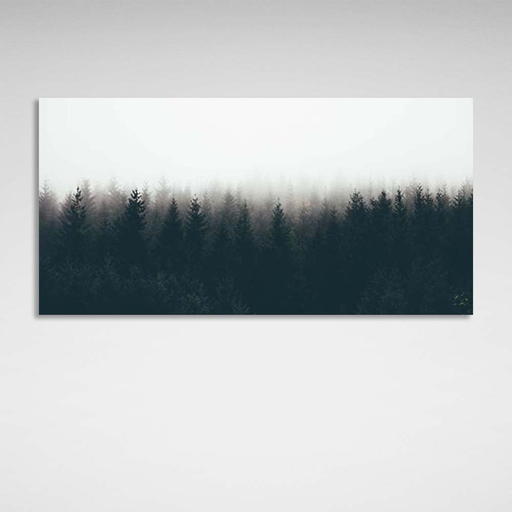 Canvas Wall Art Print Fog over the edge of the forest