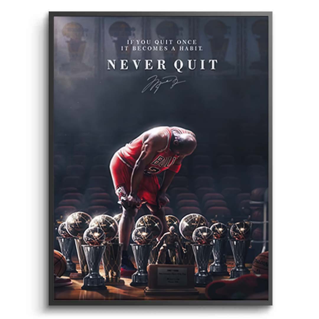 Never Give Up: The Path of a Legend Canvas Wall Art