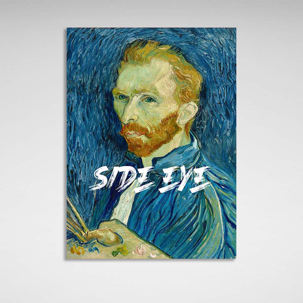 Canvas Wall Art Print Self-Portrait by Van Gogh. Side eye