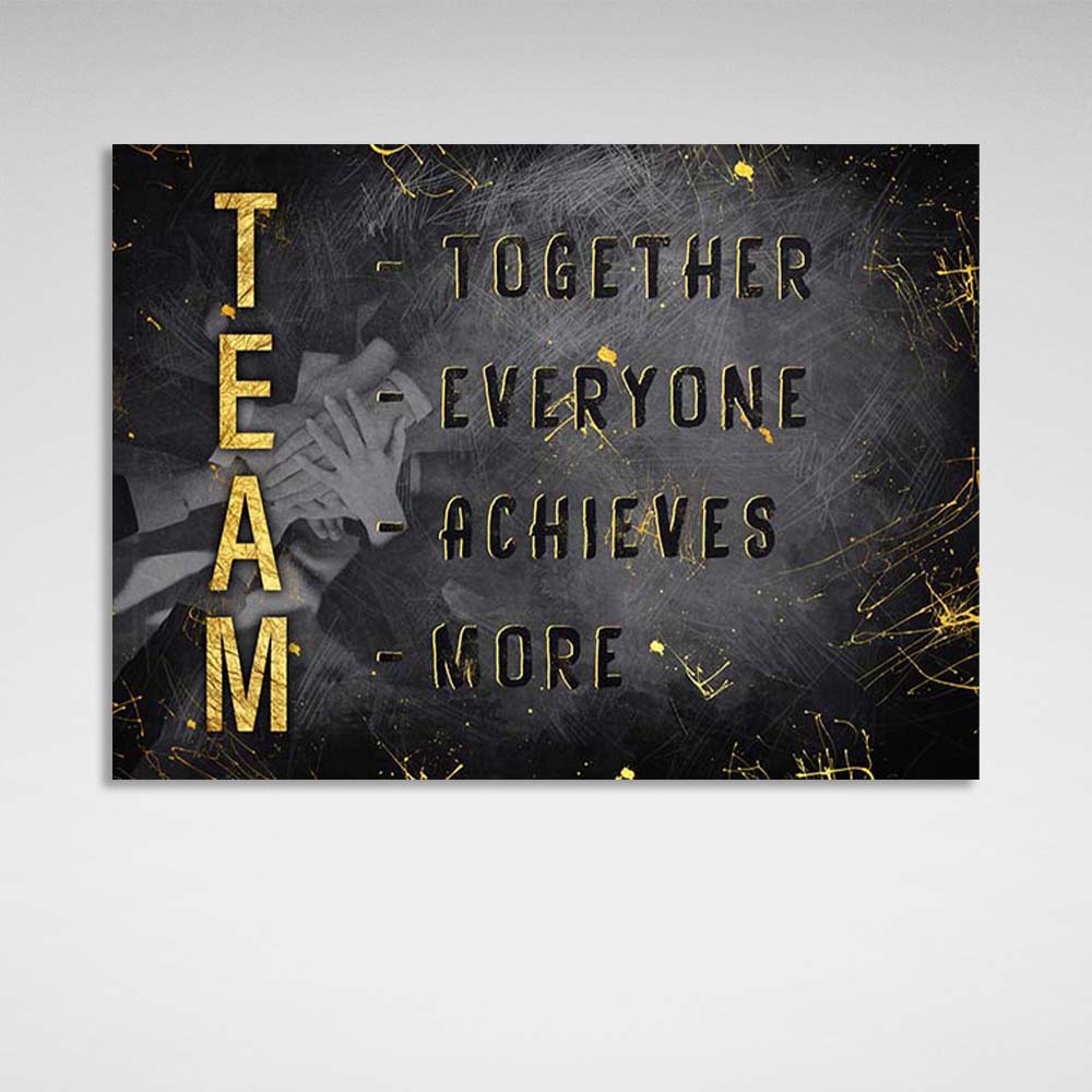 Team Motivational Canvas Wall Art Print