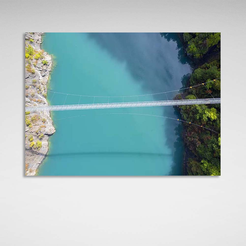 Leinwandbild Brücke über den Fluss