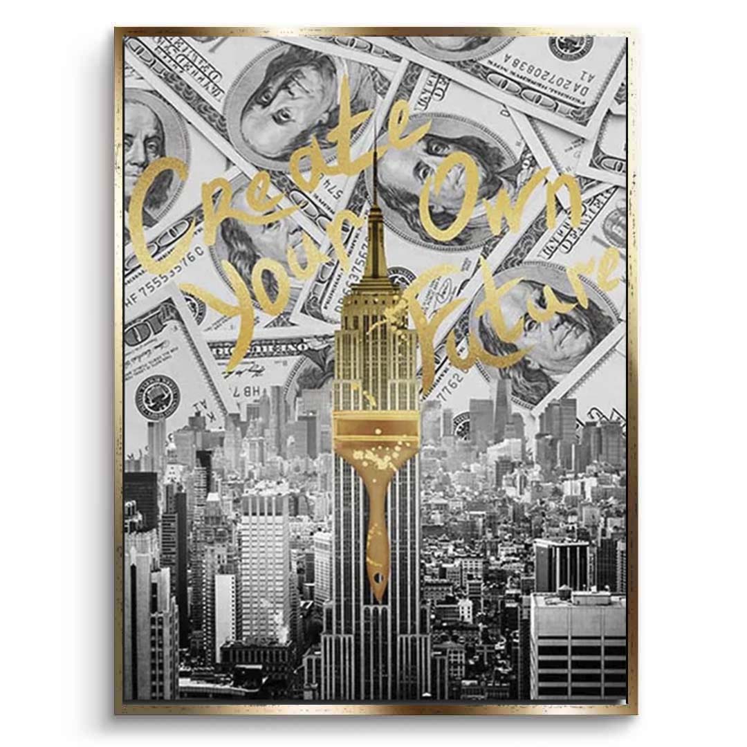 „Zeit für Geld statt Dollars und Uhren – inspirierender Kunstdruck auf Leinwand“