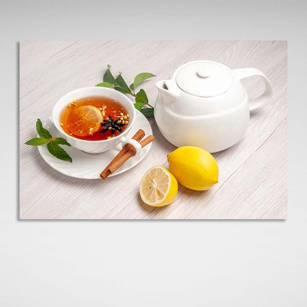 Canvas Wall Art Print For Kitchen Tea with spices