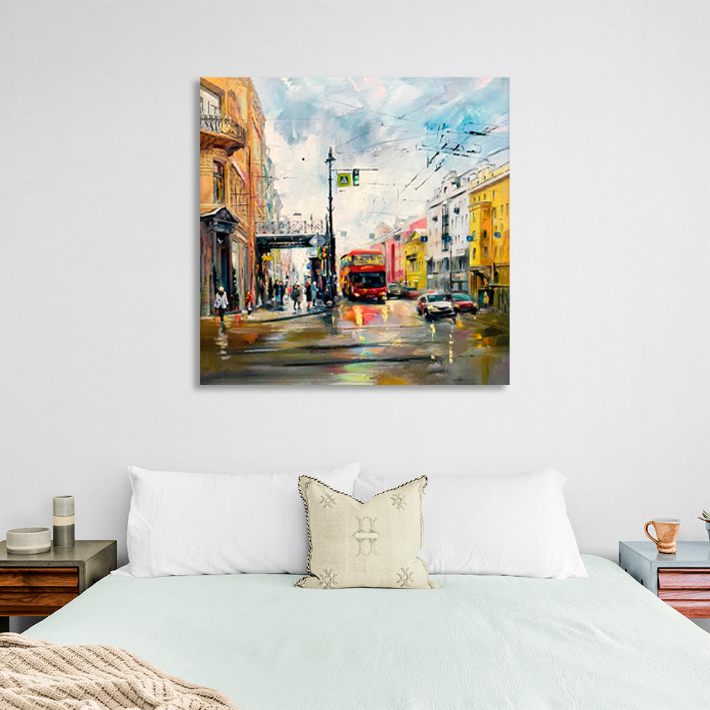 Weekday London Canvas Wall Art Print