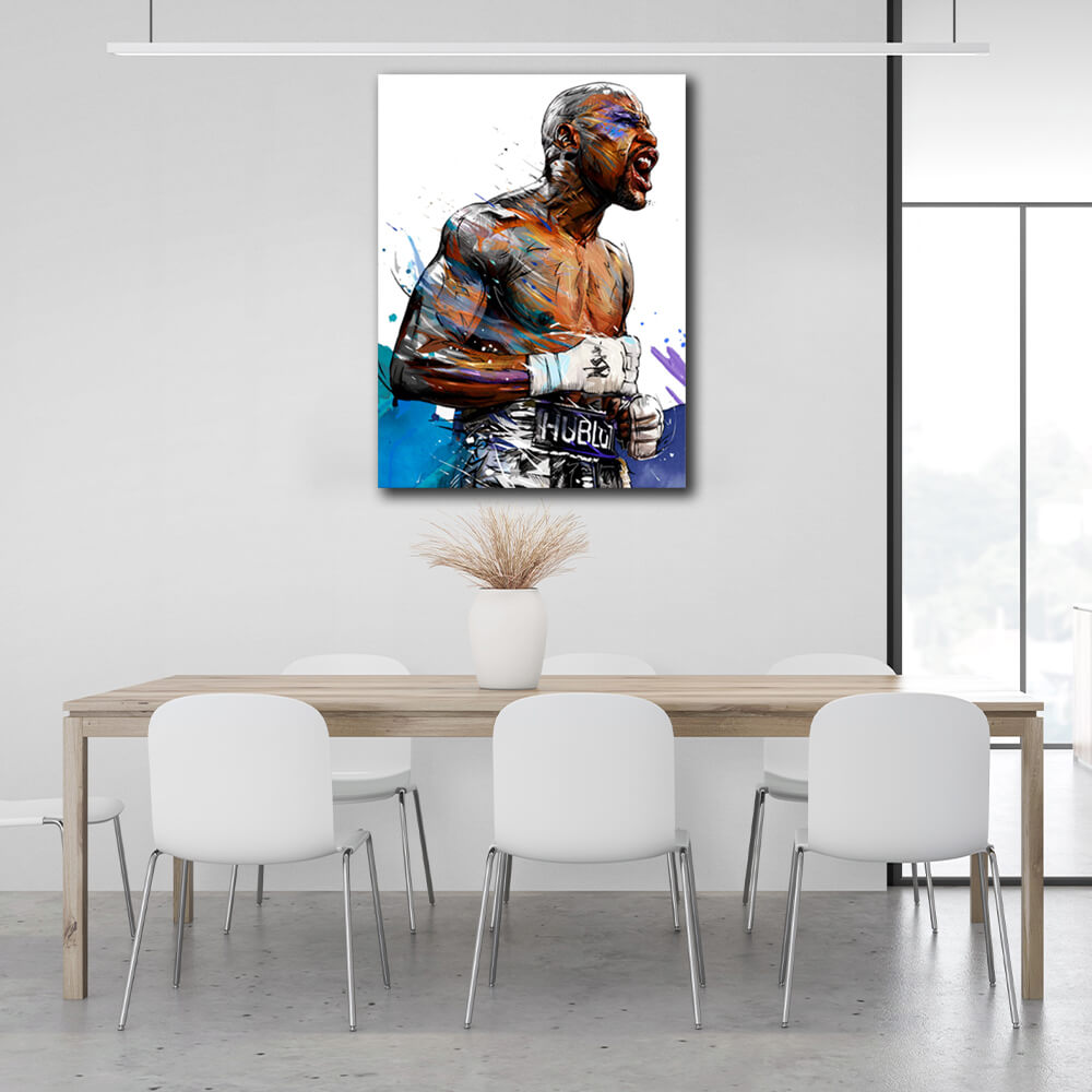 Kunstdruck auf Leinwand, Boxer Floyd Mayweather