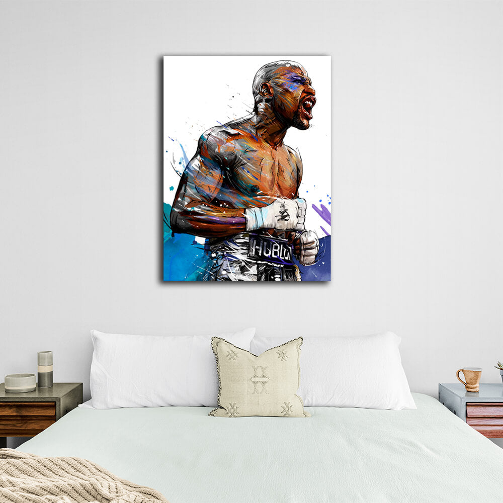 Kunstdruck auf Leinwand, Boxer Floyd Mayweather