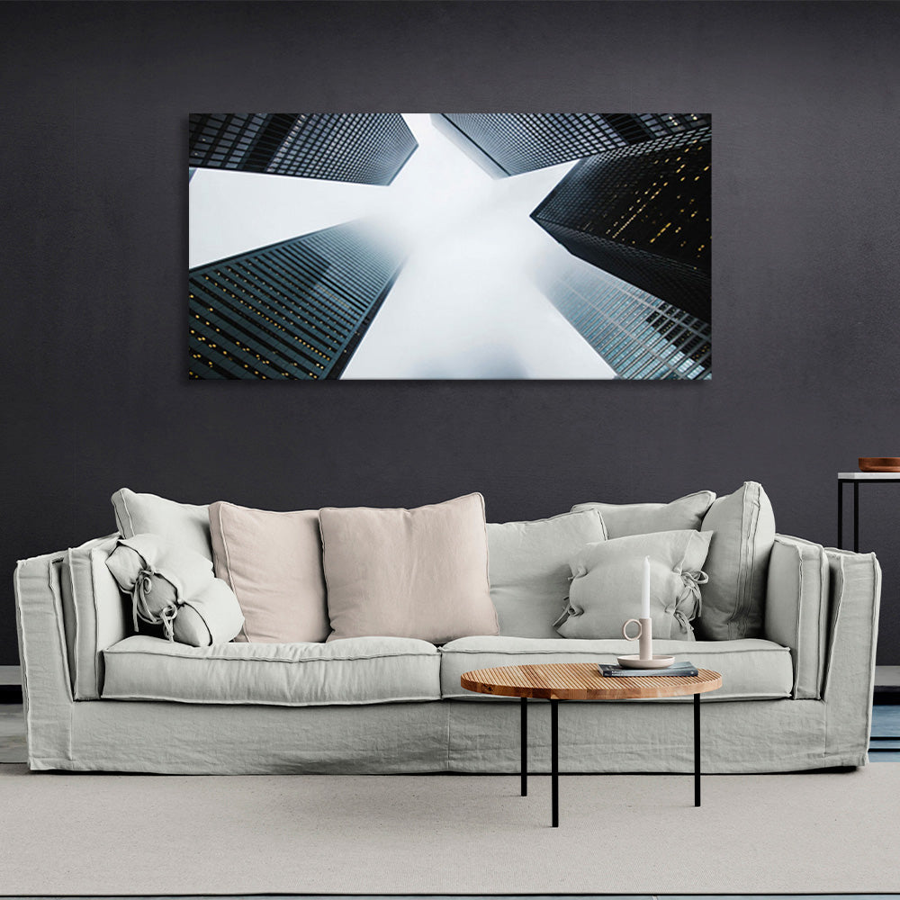 High-rises from the lower angle Canvas Wall Art Print