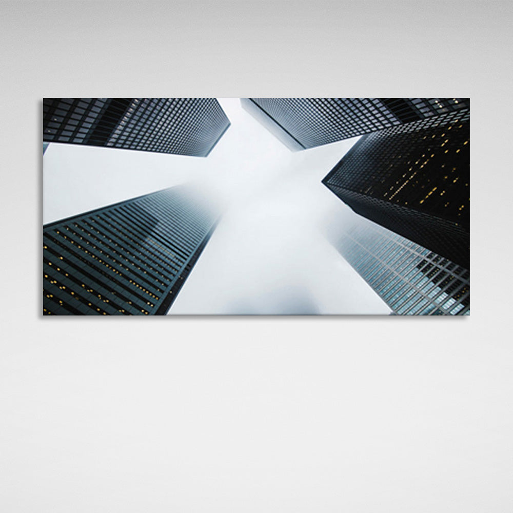 High-rises from the lower angle Canvas Wall Art Print