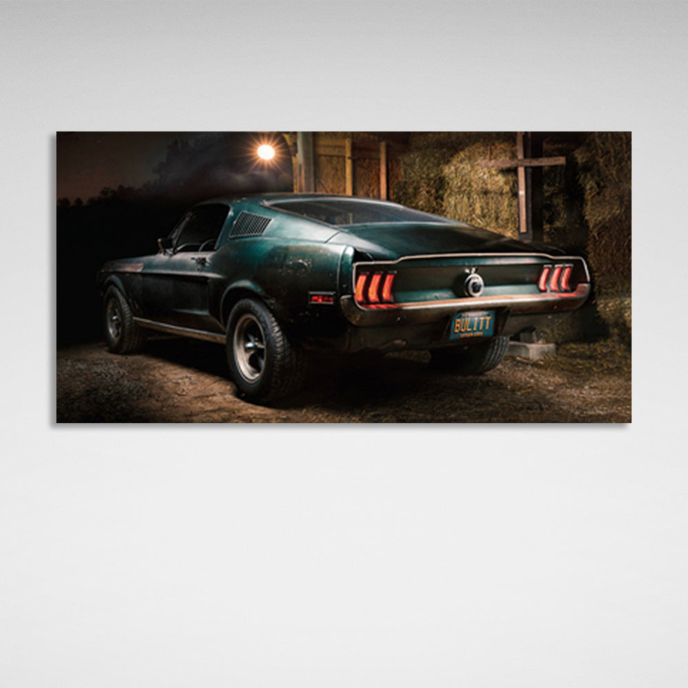 The car in the rock Canvas Wall Art Print