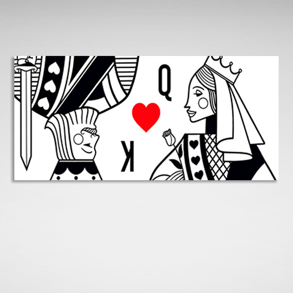 King and queen cards Canvas Wall Art Print