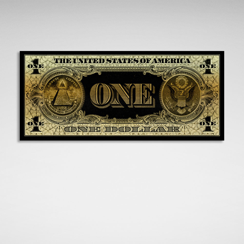 Designer One Dollar Inspirational Canvas Wall Art Print