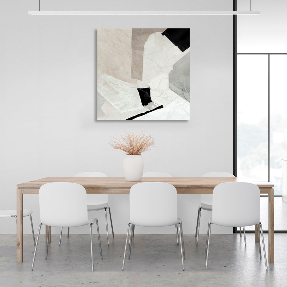 Abstraction in black and pastel colors Abstraction Canvas Wall Art Print