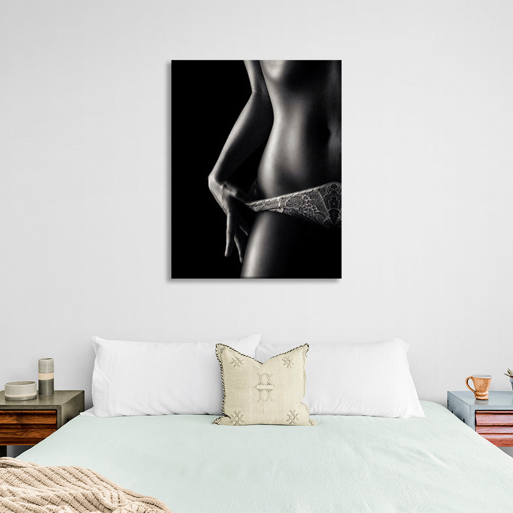 The girl's figure Canvas Wall Art Print