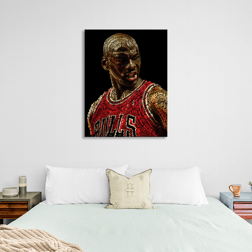 Kunstdruck auf Leinwand mit Michael Jordan