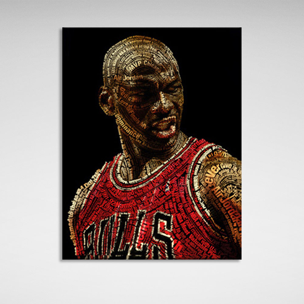 Kunstdruck auf Leinwand mit Michael Jordan