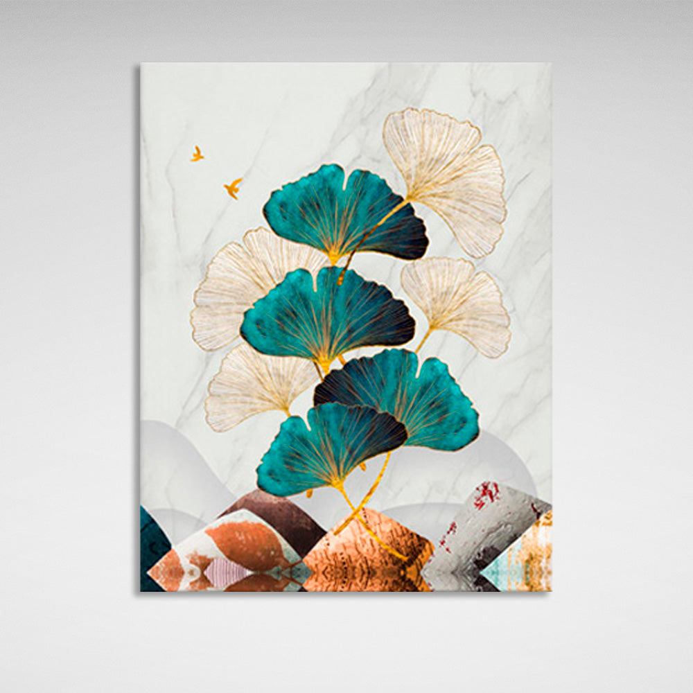 Abstraction plants Abstraction Canvas Wall Art Print