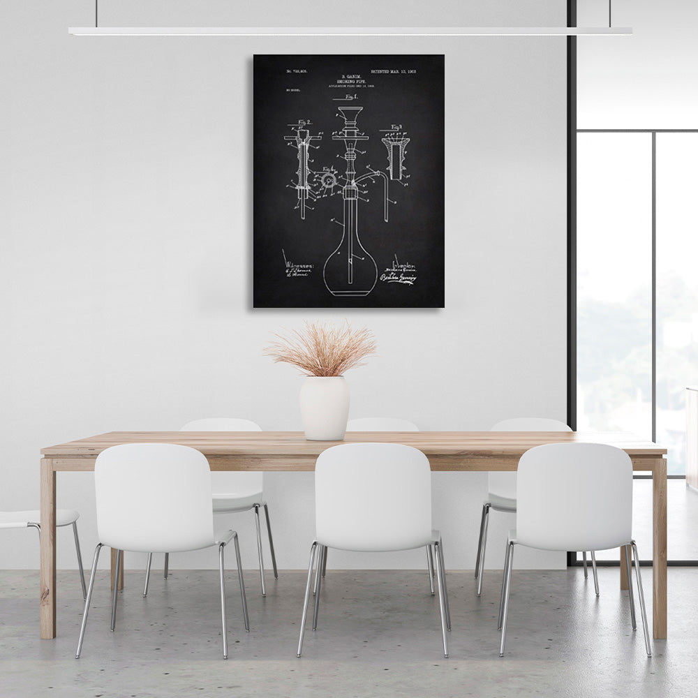 Hookah diagram Canvas Wall Art Print