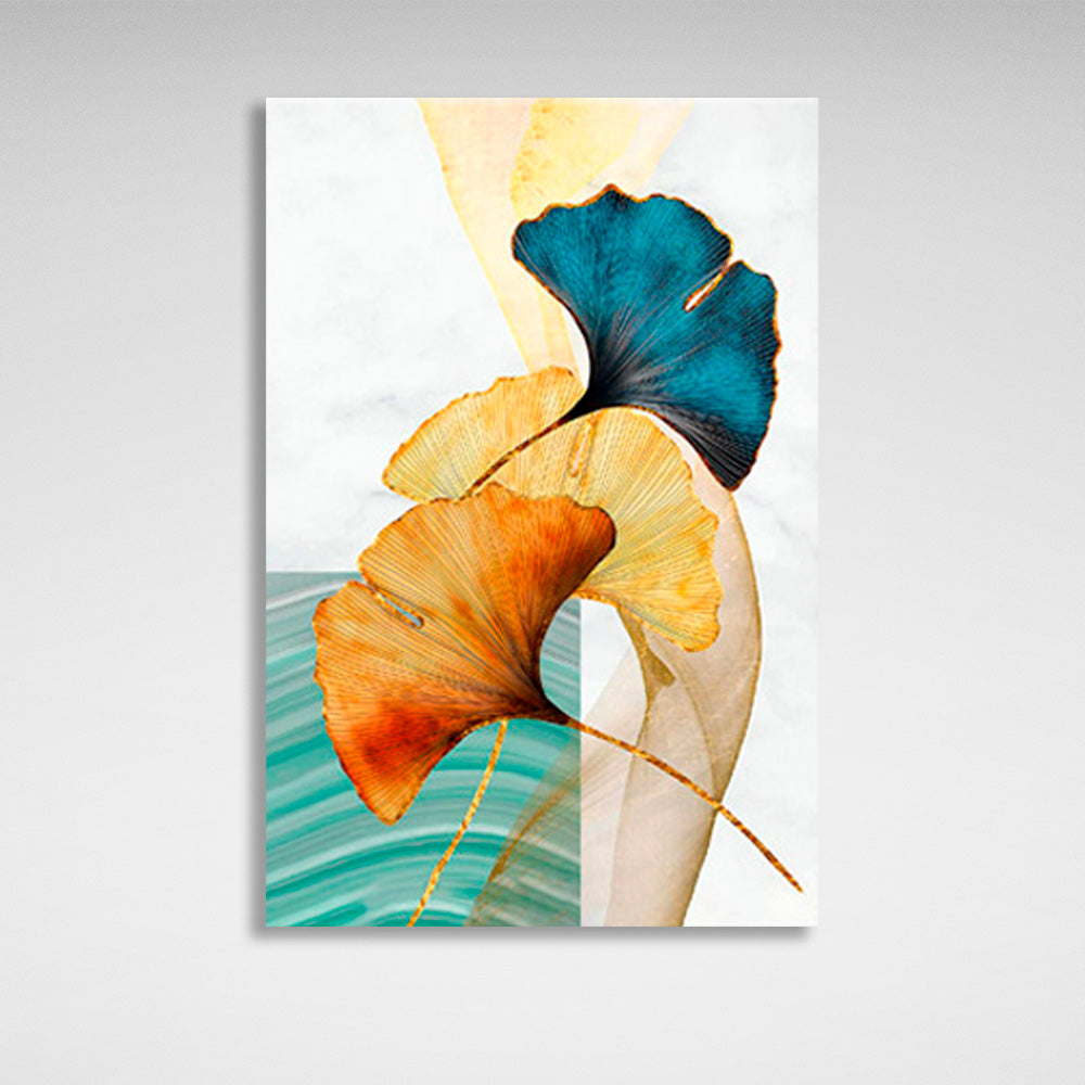 Abstract leaves Abstraction Canvas Wall Art Print