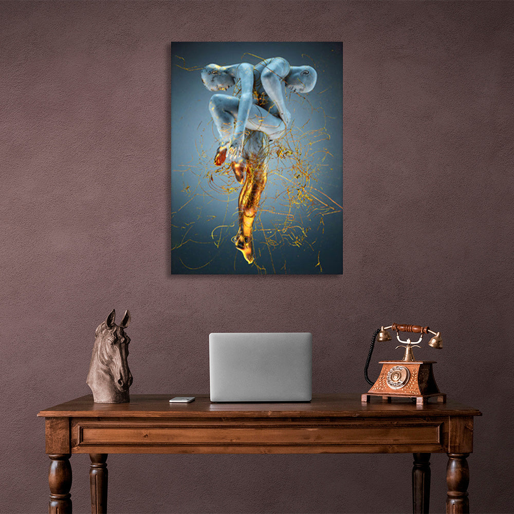 Abstraction of human figures Canvas Wall Art Print