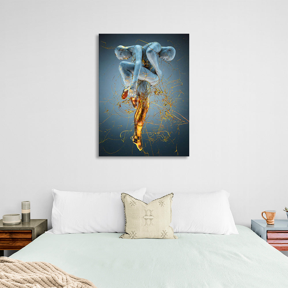 Abstraction of human figures Canvas Wall Art Print