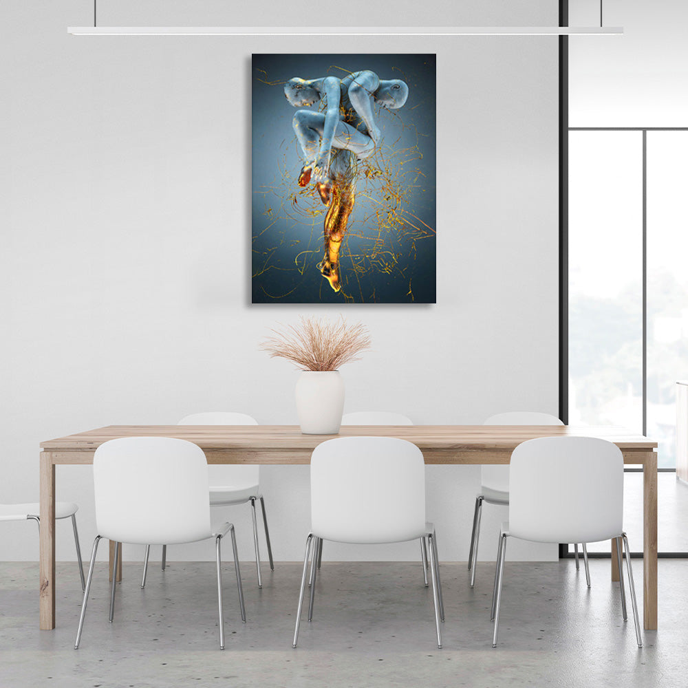 Abstraction of human figures Canvas Wall Art Print