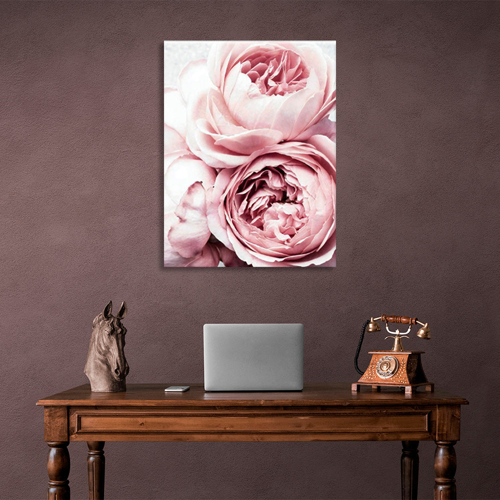 Leinwandbild mit rosa Rosen