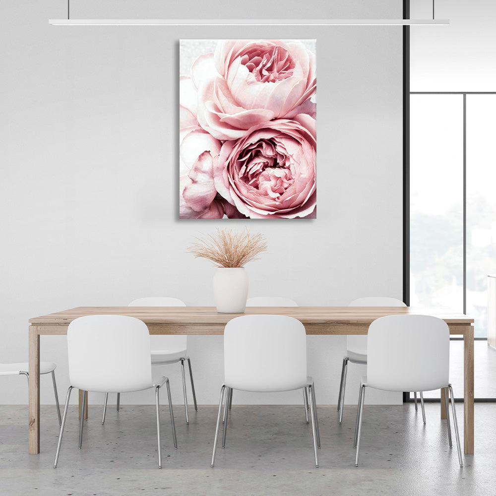 Leinwandbild mit rosa Rosen