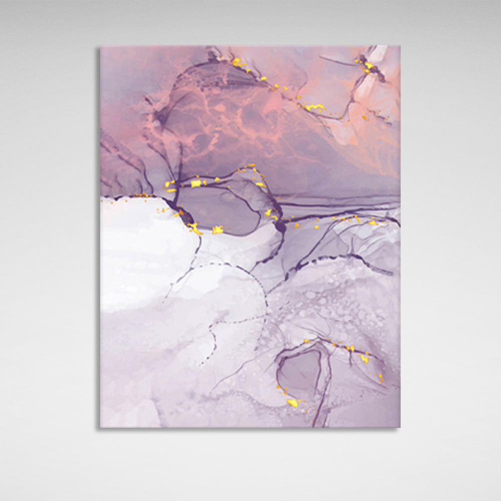 Light purple Abstraction Canvas Wall Art Print