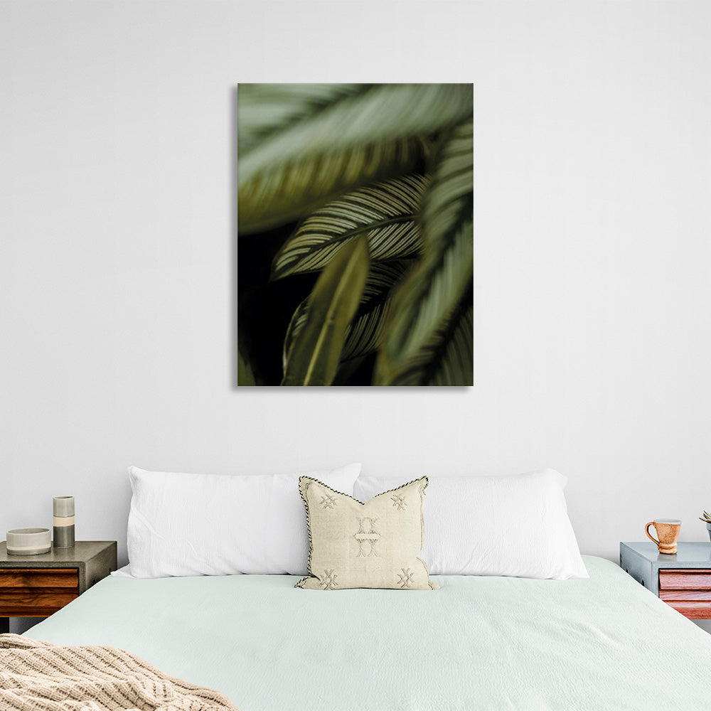 Leaves in close-up Canvas Wall Art Print