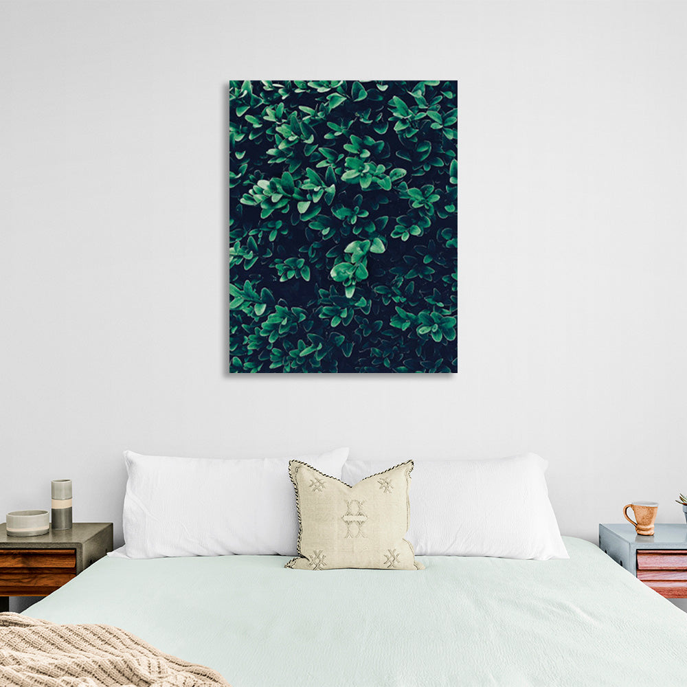 Brightly saturated green vegetation Canvas Wall Art Print