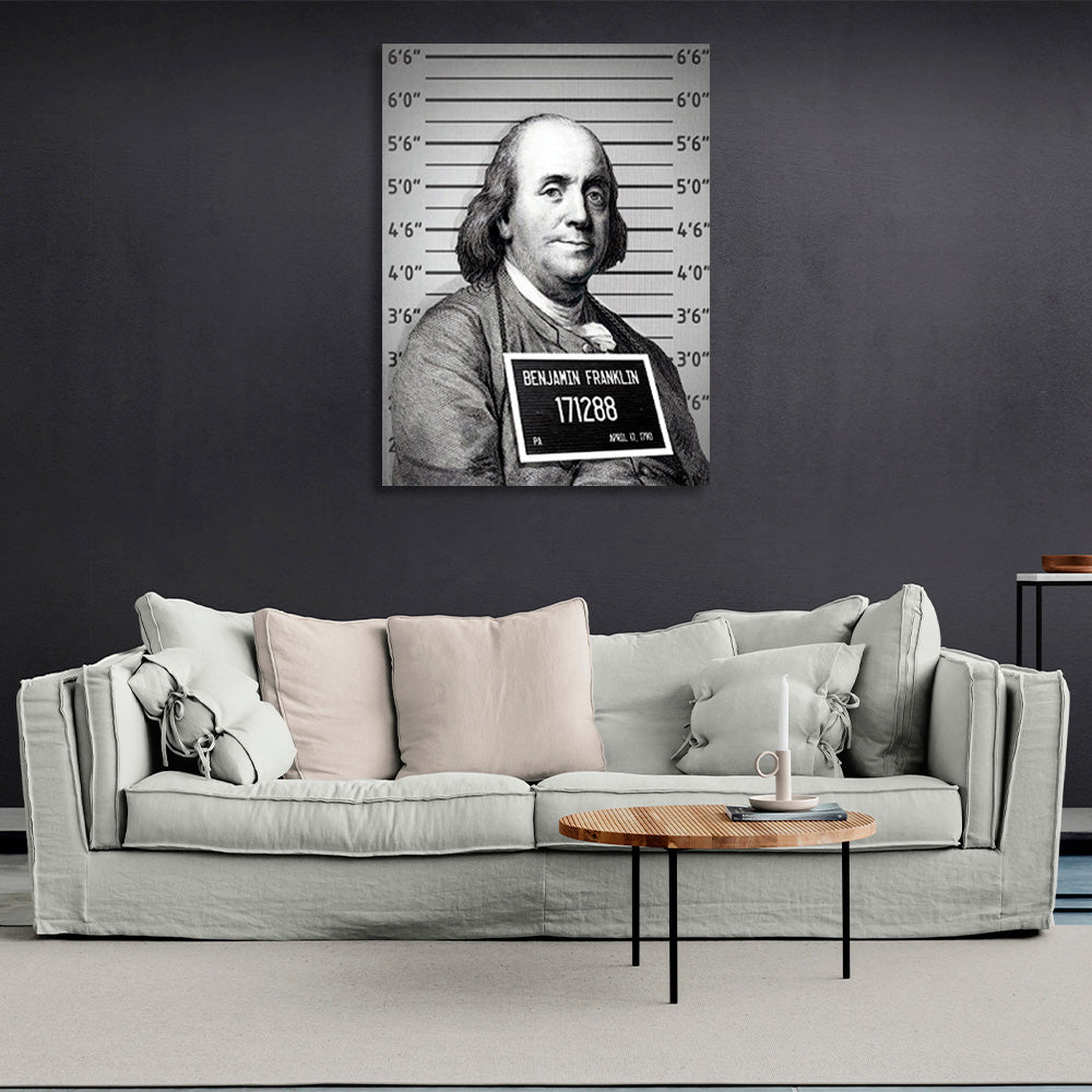 Franklin's a prisoner Inspirational Canvas Wall Art Print