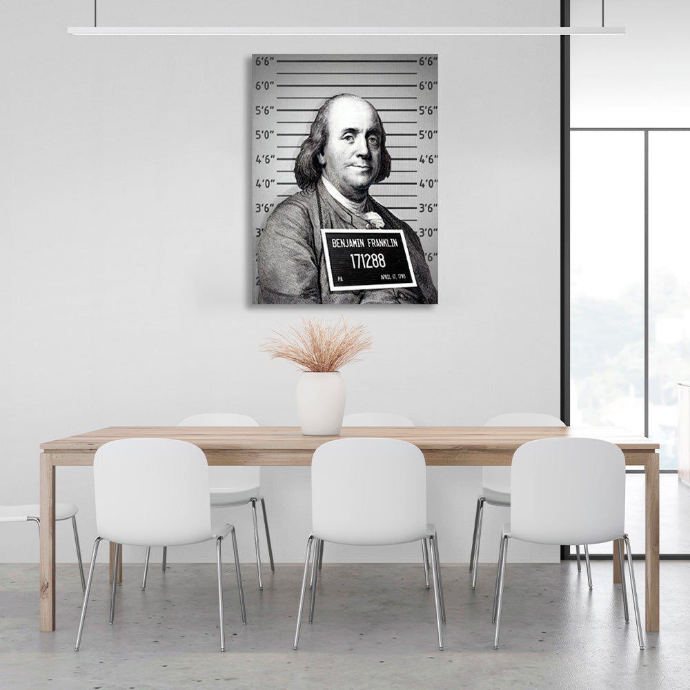 Franklin ist ein Gefangener Inspirierender Kunstdruck auf Leinwand