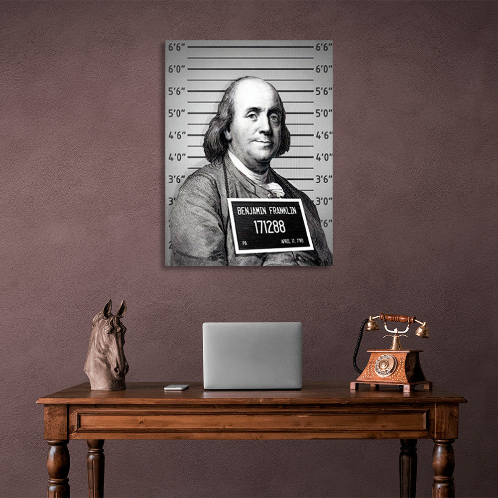 Franklin's a prisoner Inspirational Canvas Wall Art Print