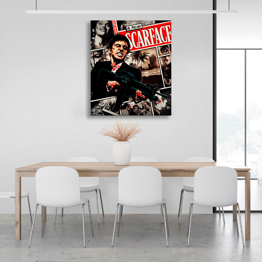 Kunstdruck auf Leinwand, Motiv „Scarface“