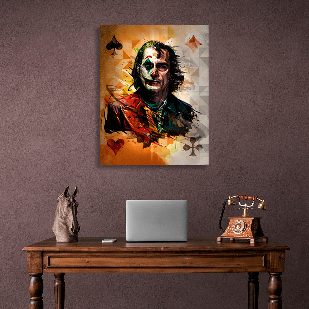 Joker-Karten Leinwand-Wand-Kunstdruck