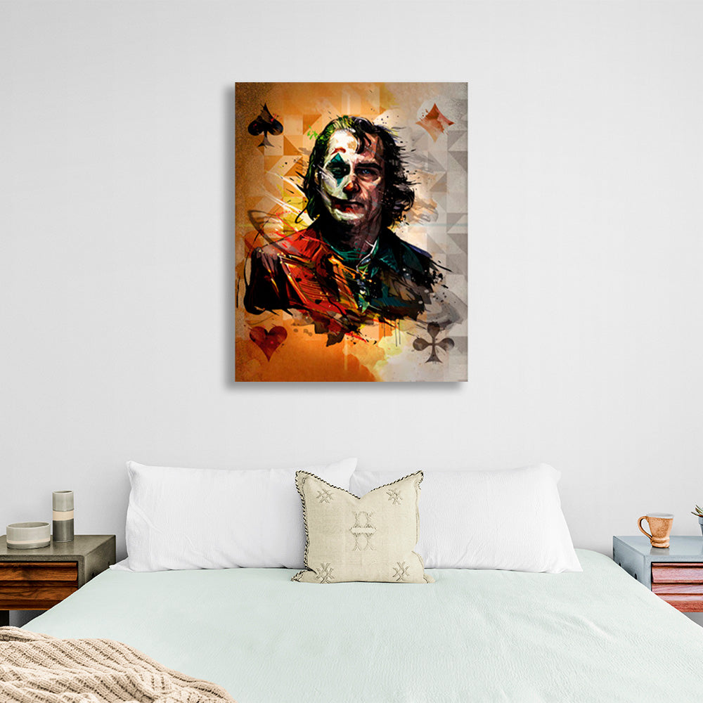 Joker-Karten Leinwand-Wand-Kunstdruck