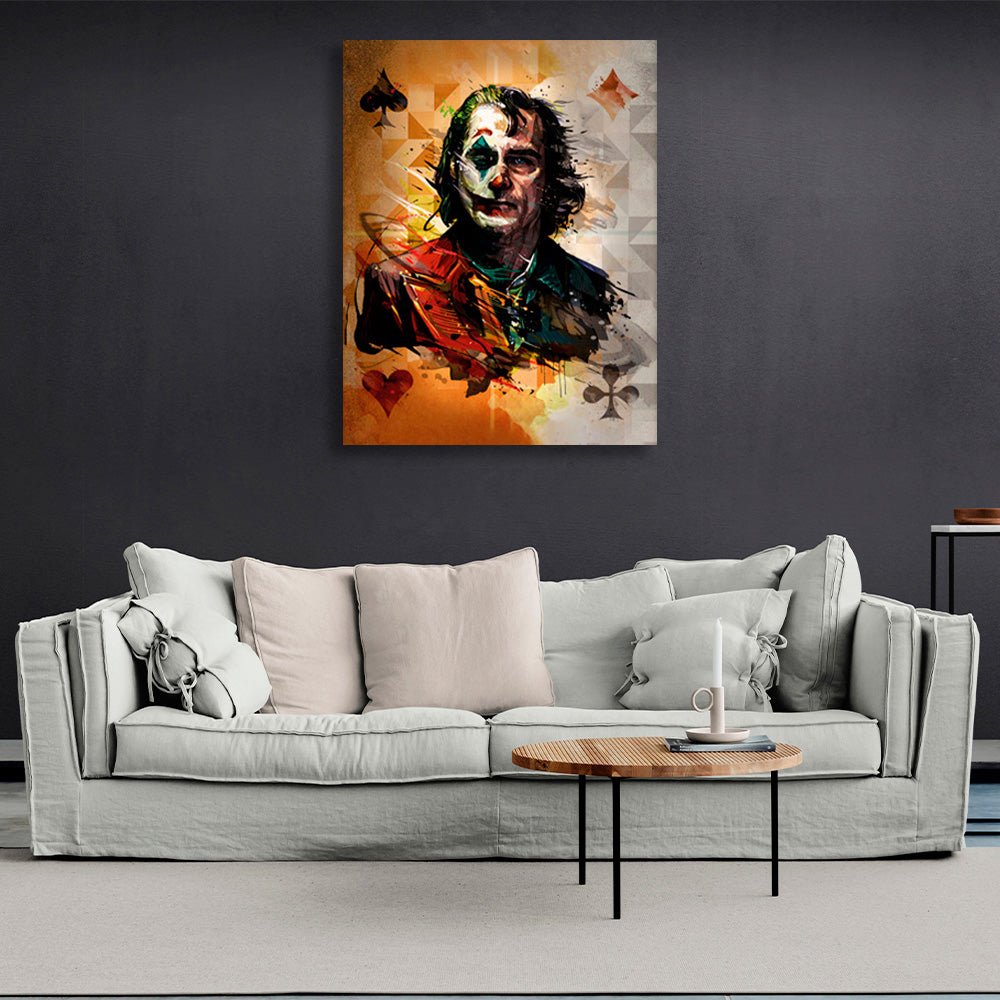 Joker-Karten Leinwand-Wand-Kunstdruck