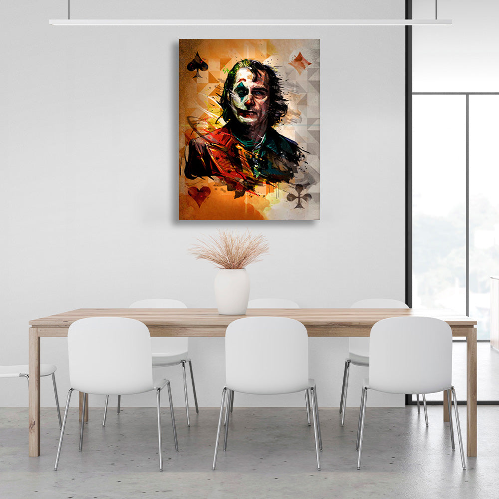 Joker-Karten Leinwand-Wand-Kunstdruck