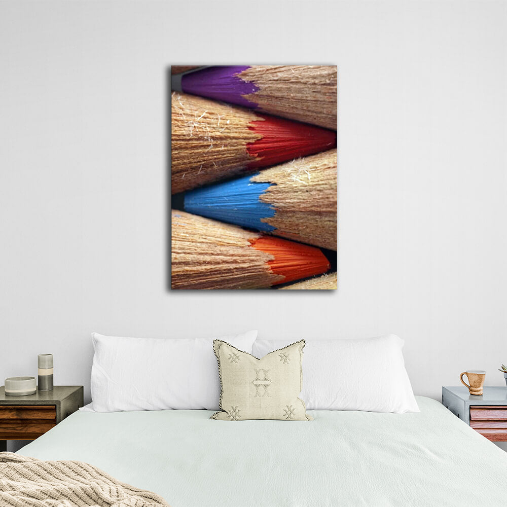 For home Pencil Canvas Wall Art Print