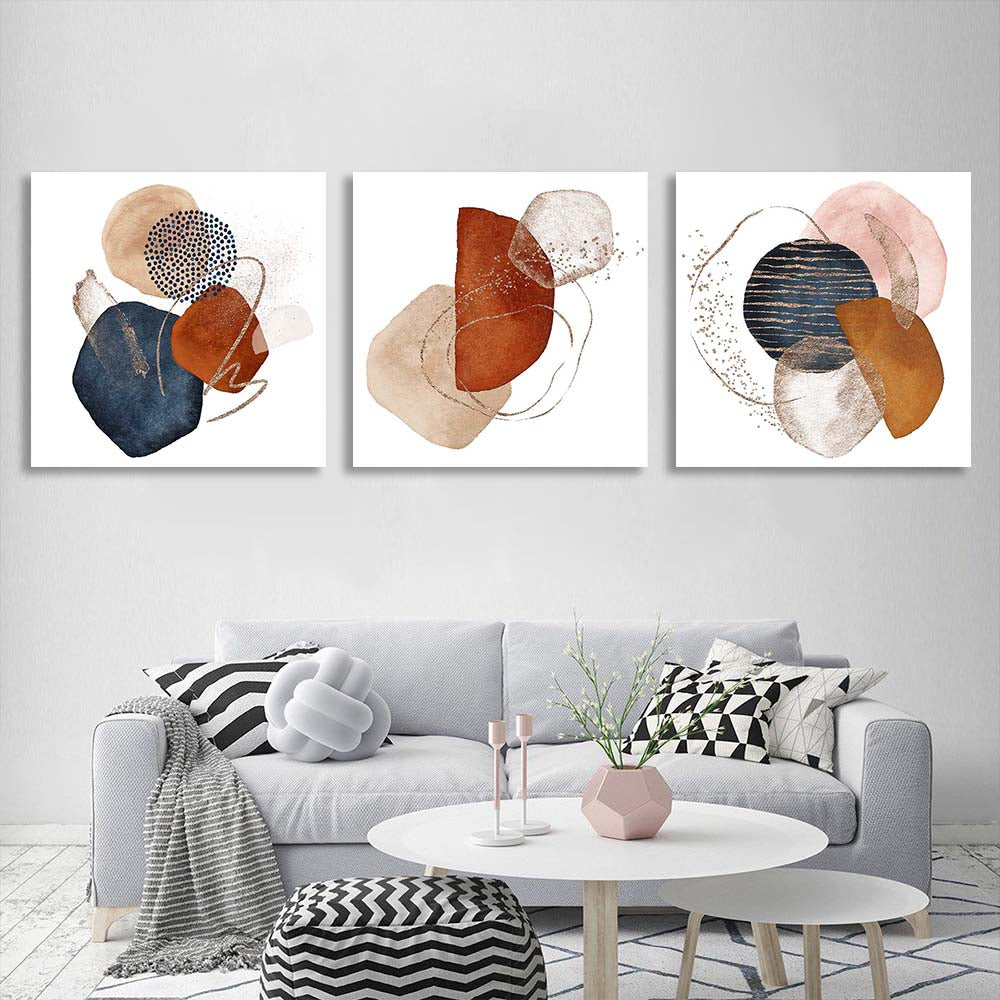 Geometric figures Multi Panel Canvas Wall Art Print