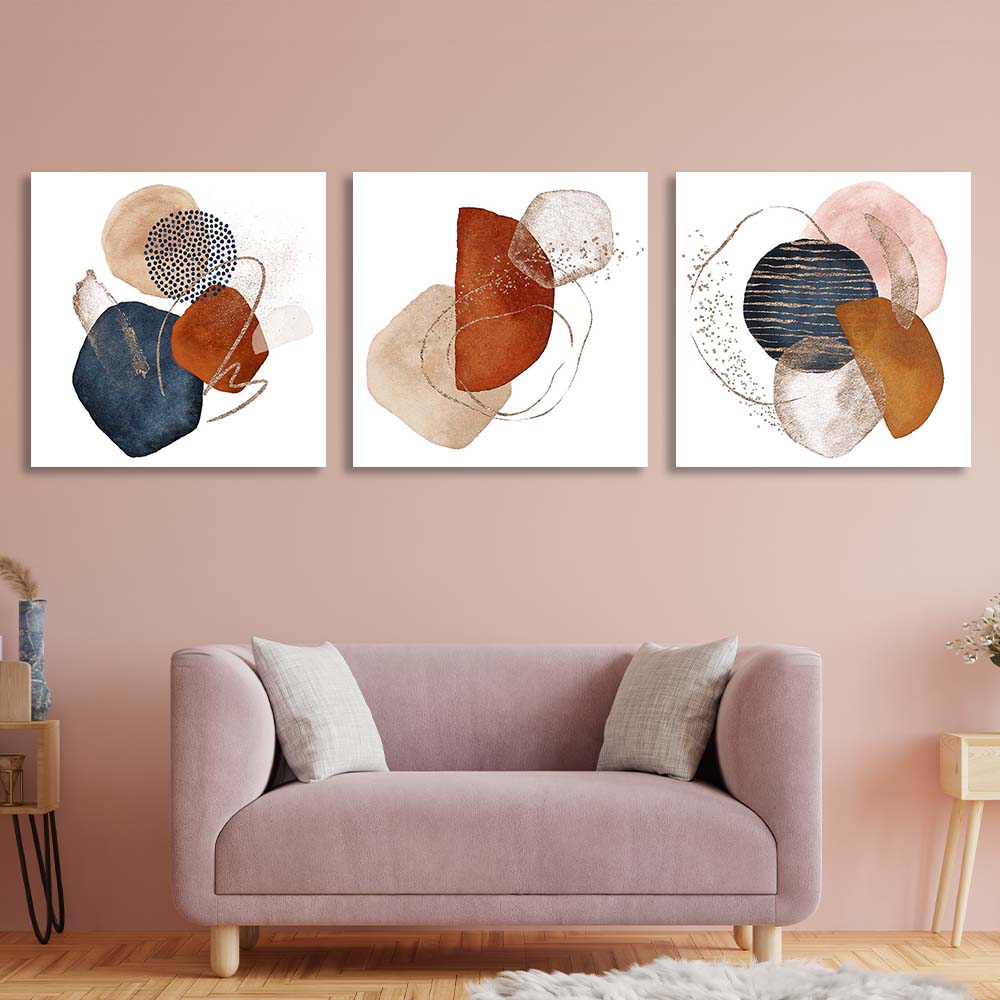 Geometric figures Multi Panel Canvas Wall Art Print