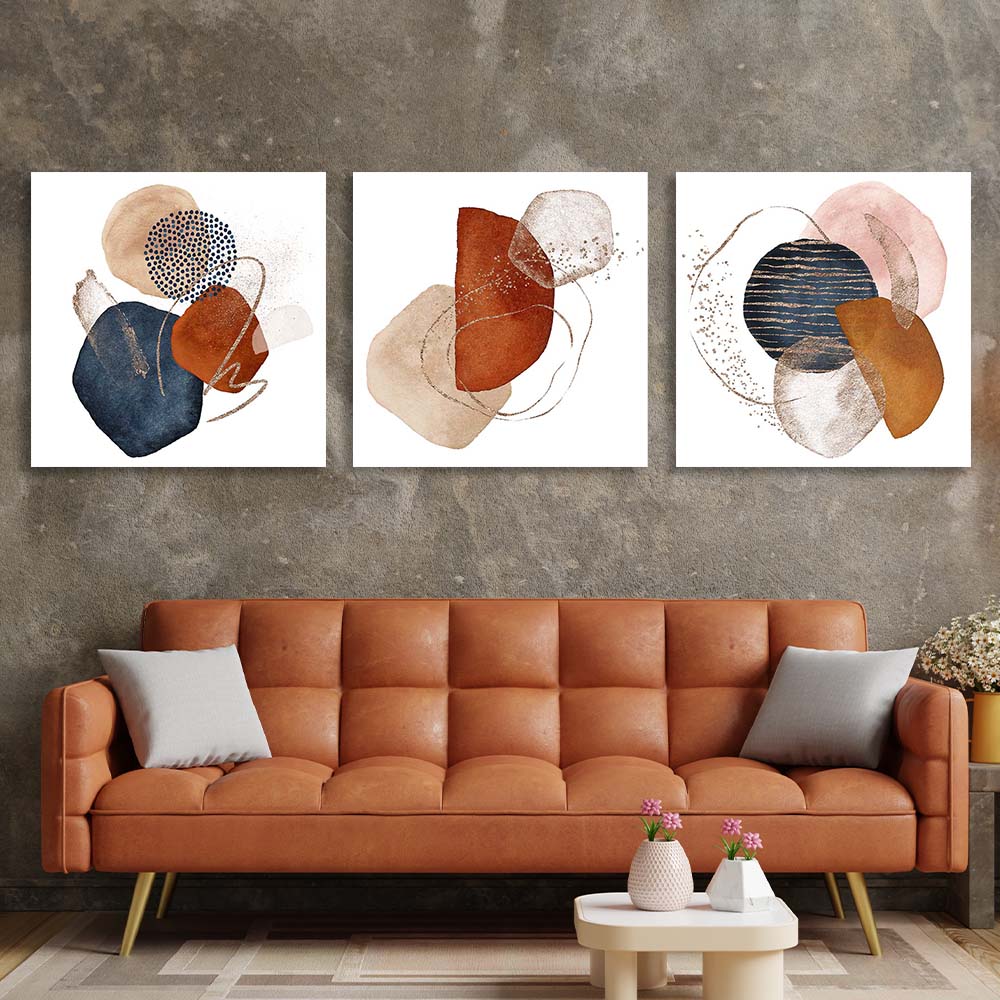 Geometric figures Multi Panel Canvas Wall Art Print