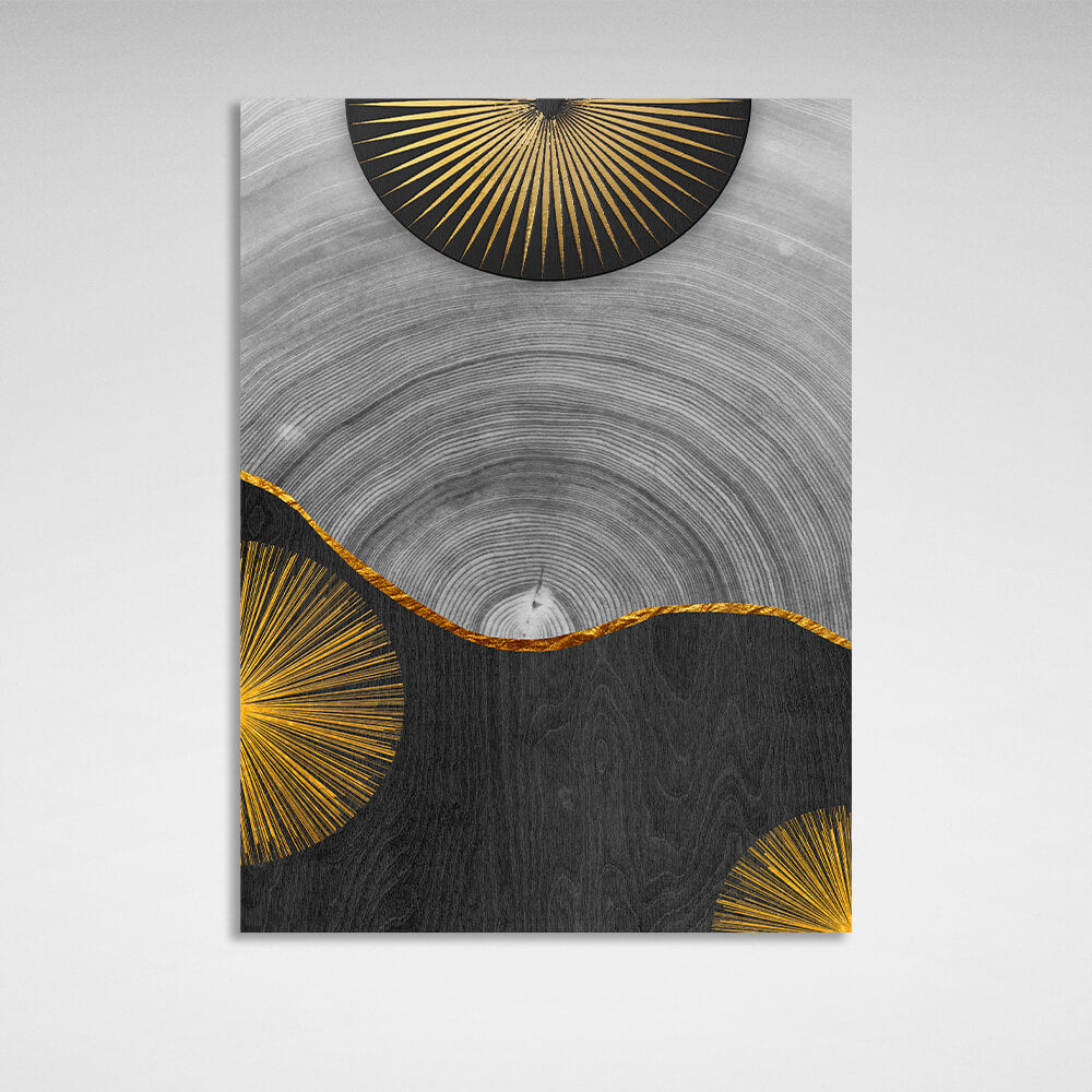 Wooden Abstraction Canvas Wall Art Print