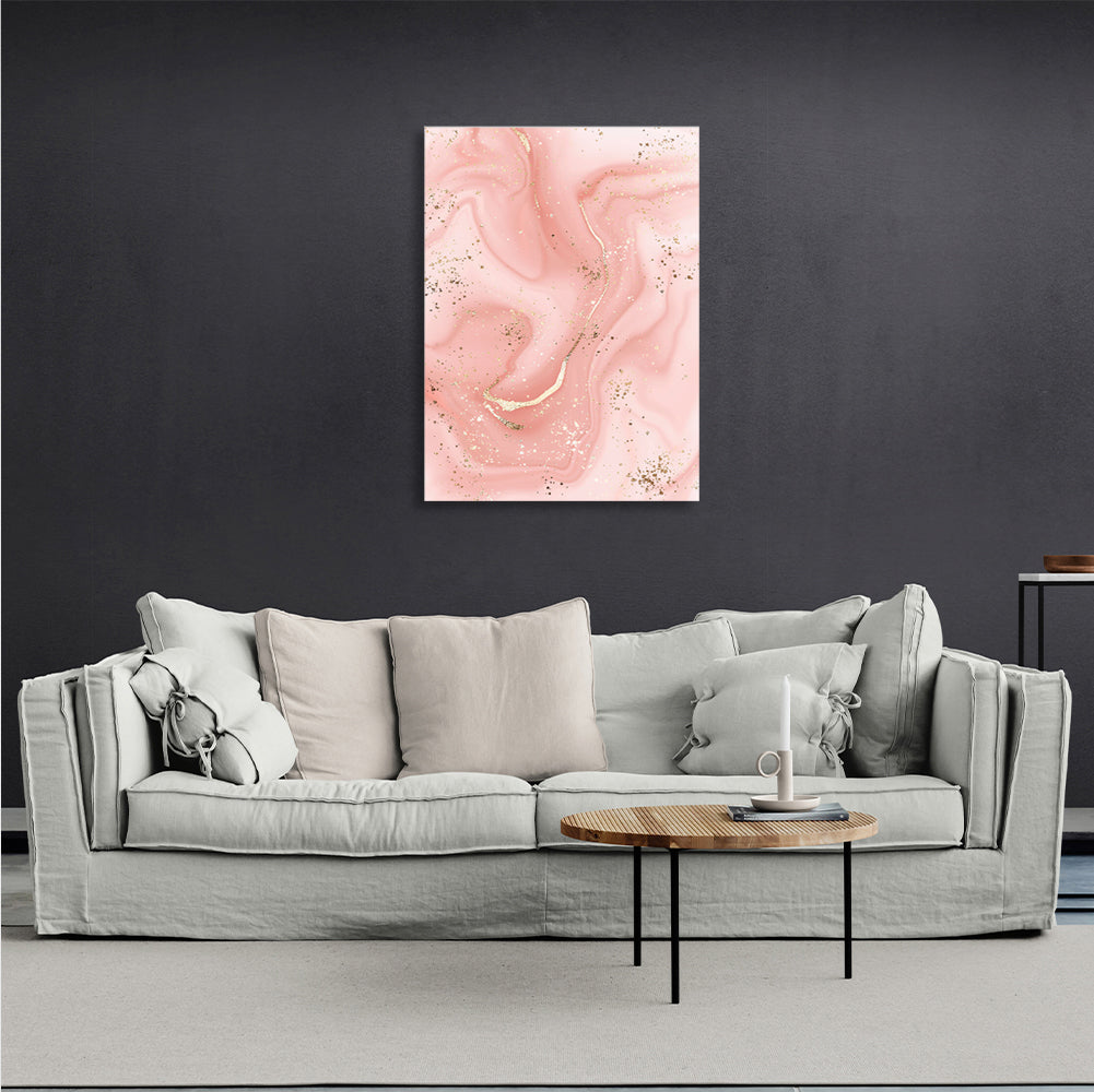 Abstraktion Roségold Abstraktion Leinwand Wand Kunstdruck