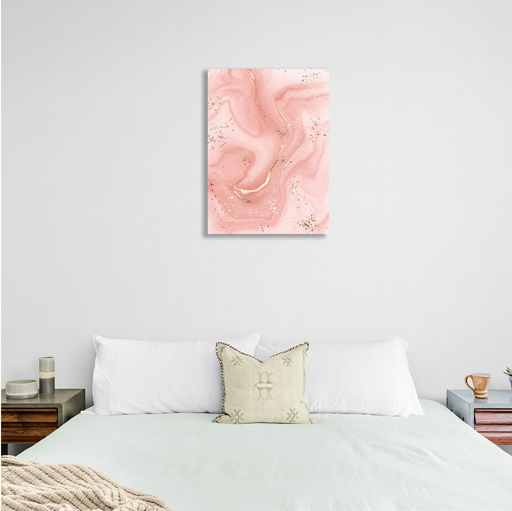 Abstraction Rose-gold Abstraction Canvas Wall Art Print