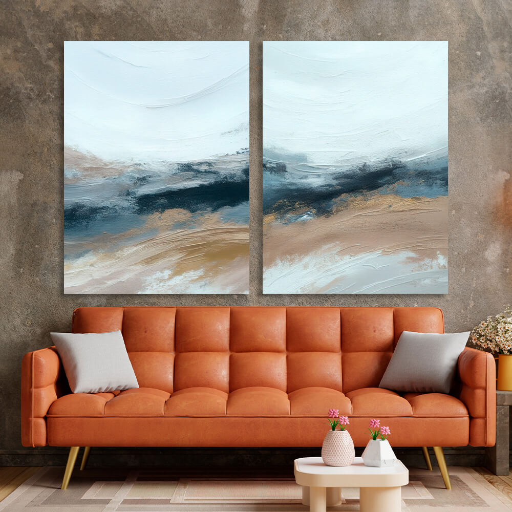 Modular nautical abstraction Multi Panel Canvas Wall Art Print