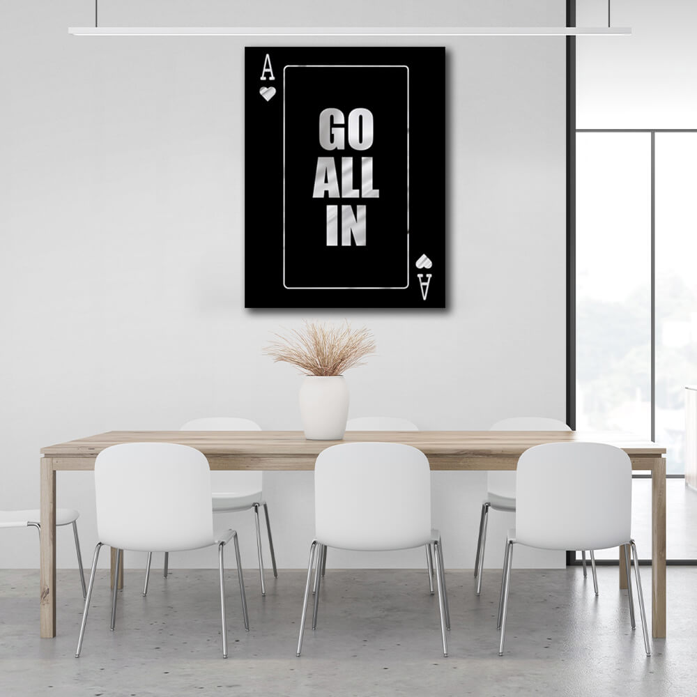 To motivate All in silver Motivational Canvas Wall Art Print