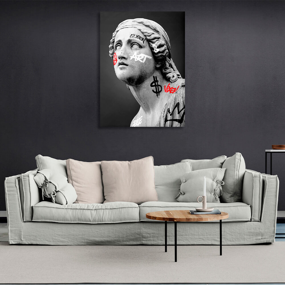 Greek sculpture statue of a woman Canvas Wall Art Print