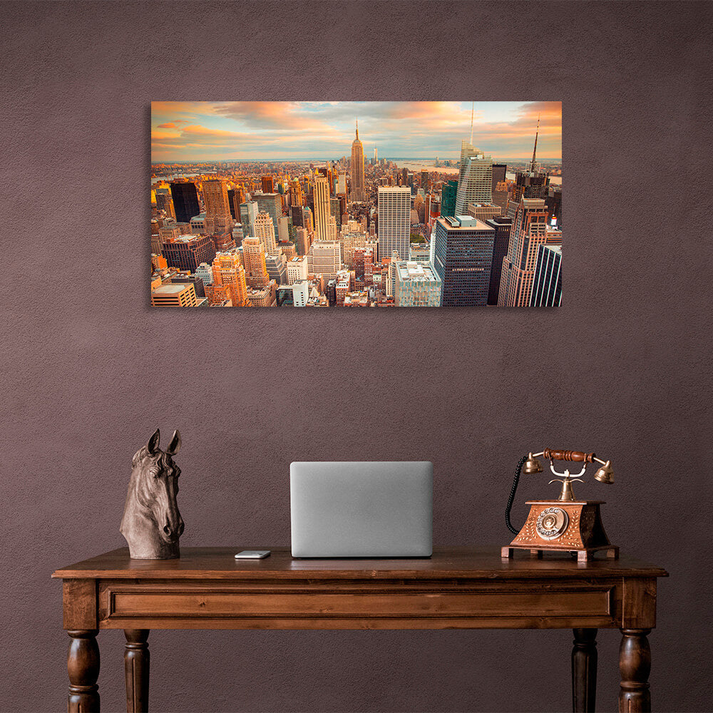 Evening New York Canvas Wall Art Print