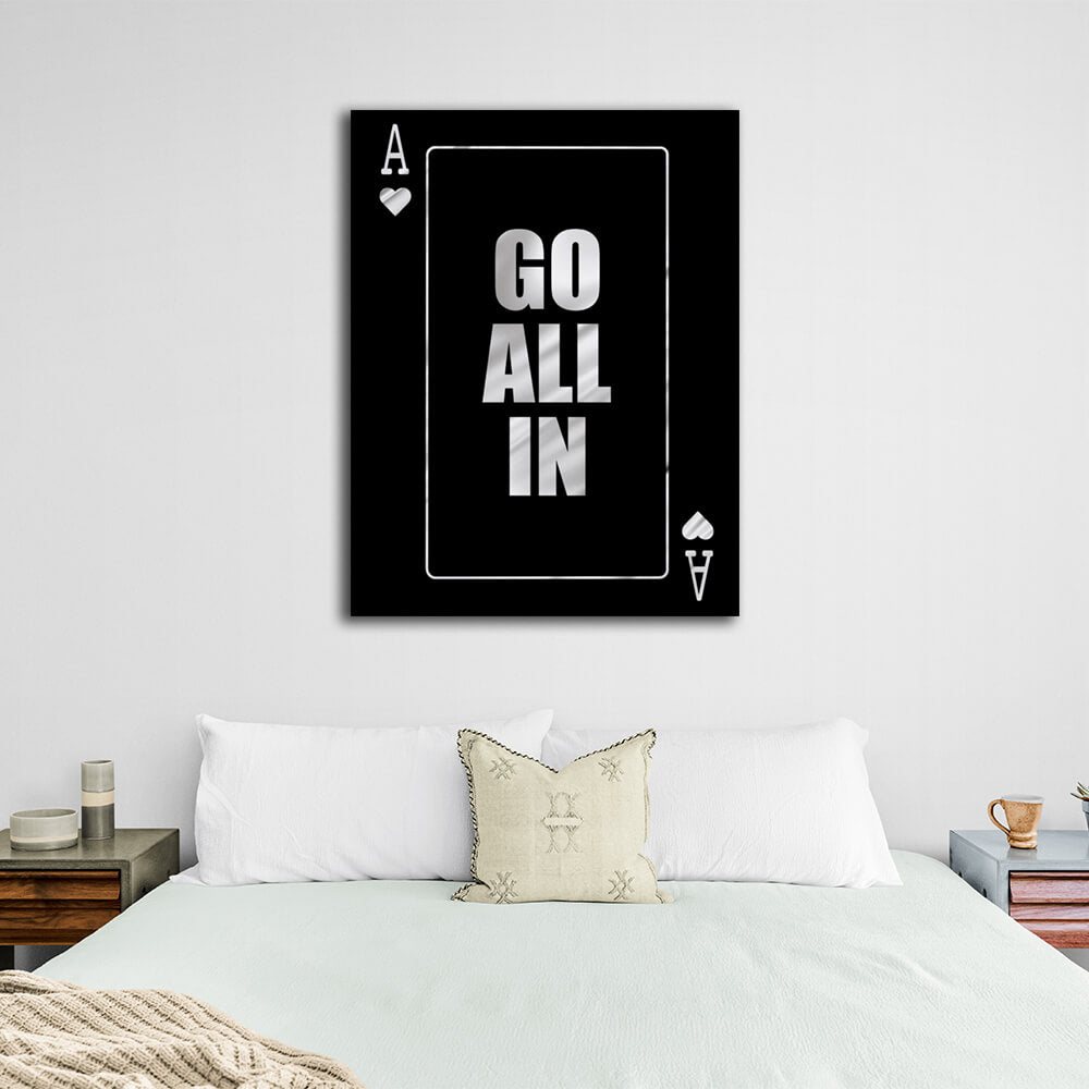 To motivate All in silver Motivational Canvas Wall Art Print